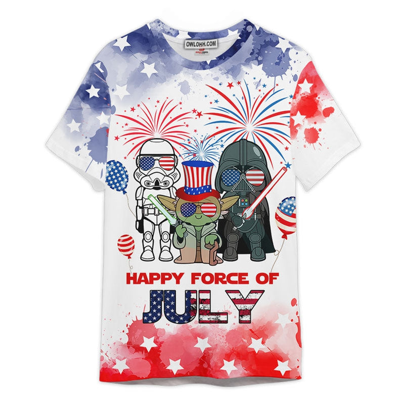 Star Wars Happy Force Of July Gift For Fans T-Shirt