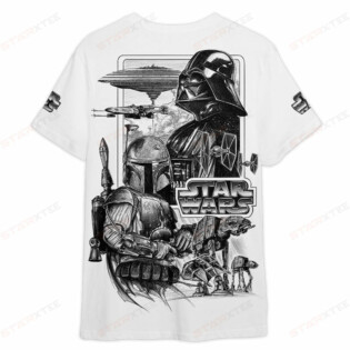 Star Wars Darth Vader Black and White Gift For Fans T-Shirt