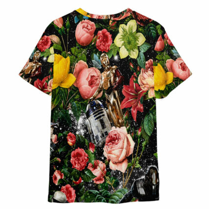Star Wars Pattern Flower Gift For Fans T-Shirt