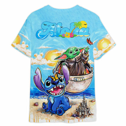 Star Wars Stitch And Baby Yoda Summer Gift For Fans T-Shirt