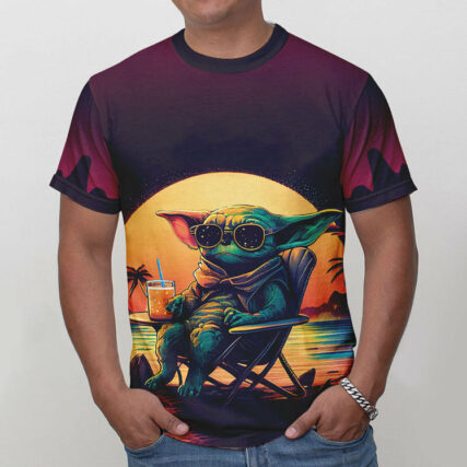 Star Wars Baby Yoda Beach Vibes Only Gift For Fans T-Shirt