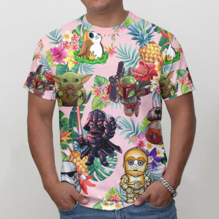 Star Wars Tropical Flowers Beach  Gift For Fans T-Shirt