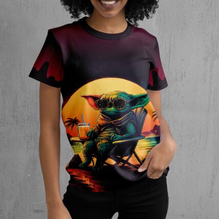 Star Wars Baby Yoda Beach Vibes Only Gift For Fans T-Shirt