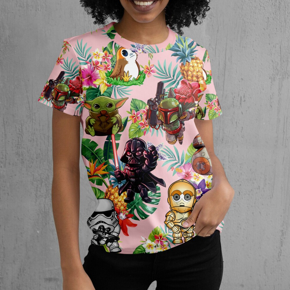 Star Wars Tropical Flowers Beach  Gift For Fans T-Shirt
