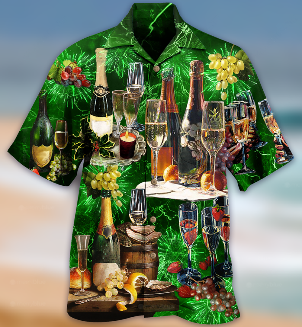 Wine Lover Beautiful Green - Hawaiian Shirt - Owl Ohh - Owl Ohh