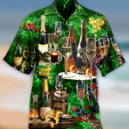 Wine Lover Beautiful Green - Hawaiian Shirt - Owl Ohh - Owl Ohh