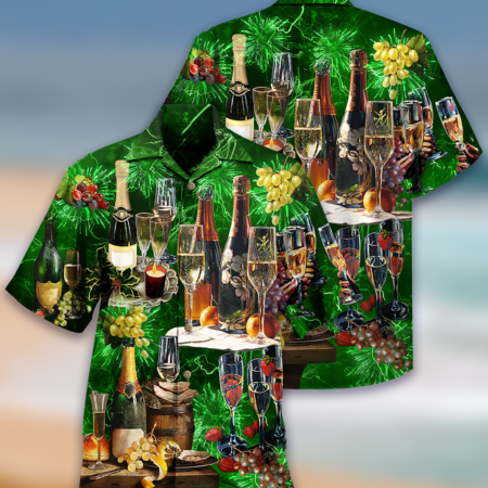 Wine Lover Beautiful Green - Hawaiian Shirt - Owl Ohh - Owl Ohh