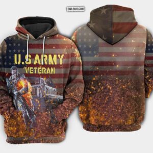 Veteran us army america flag - Hoodie - HOOD08DMT010921