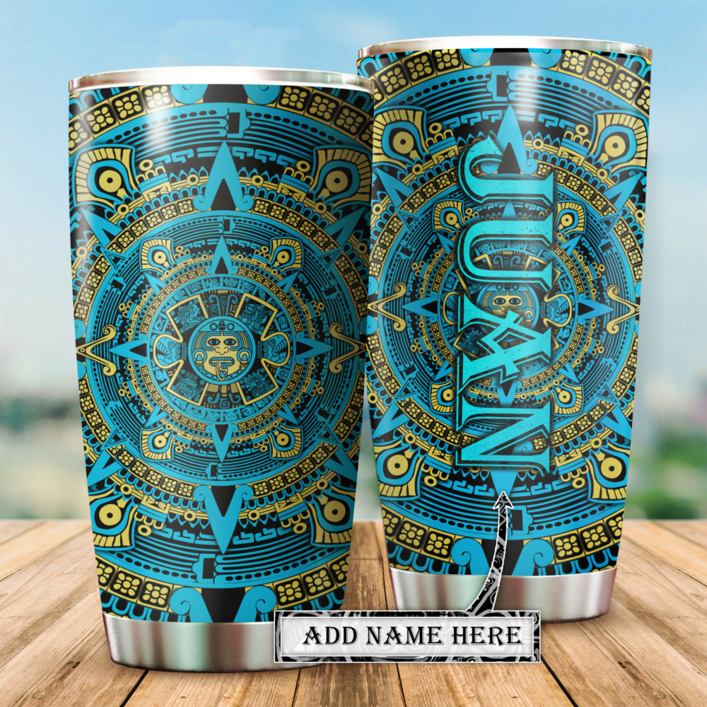 Aztec Mexico With Green Style Personalized - Tumbler - Owl Ohh - Owl Ohh