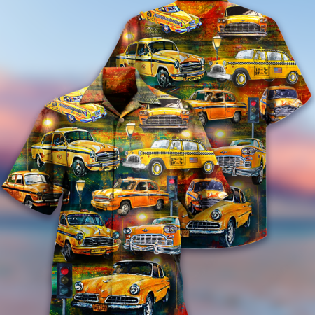 Car Yellow Vintage Style - Hawaiian Shirt - Owl Ohh - Owl Ohh