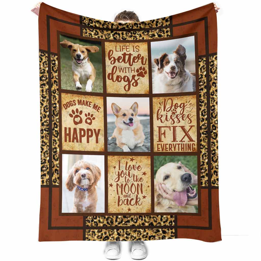 Dog Lover Life Is Better With Dogs - Flannel Blanket - Owl Ohh - Owl Ohh
