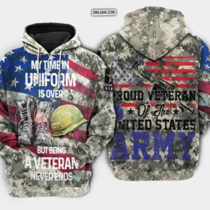 Veteran my time in uniform is over - Hoodie - HOOD10DUC030921