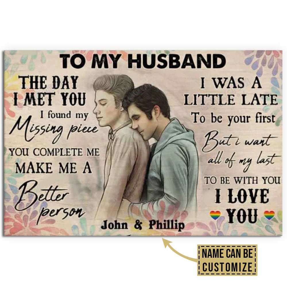 LGBT Gay Couple The Day I Met You Personalized - Horizontal Poster - Owl Ohh - Owl Ohh