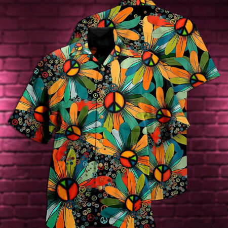 Hippie Peace Floral Style - Hawaiian Shirt - Owl Ohh - Owl Ohh