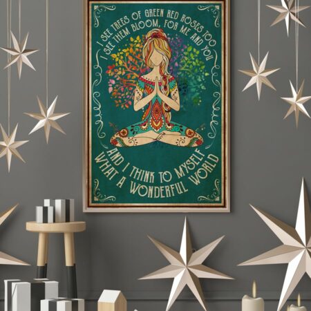 Yoga What The Wonderful World - Vertical Poster - Owl Ohh - Owl Ohh