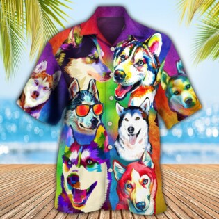 Husky Dog So Cool - Hawaiian Shirt - Owl Ohh for men and women, kids - Owl Ohh