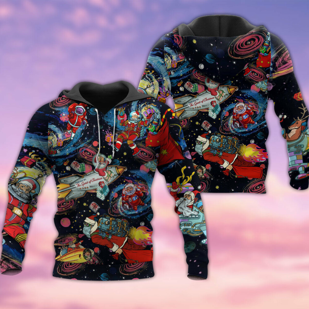 Christmas Santa In The Space So Amazing - Hoodie - Owl Ohh - Owl Ohh