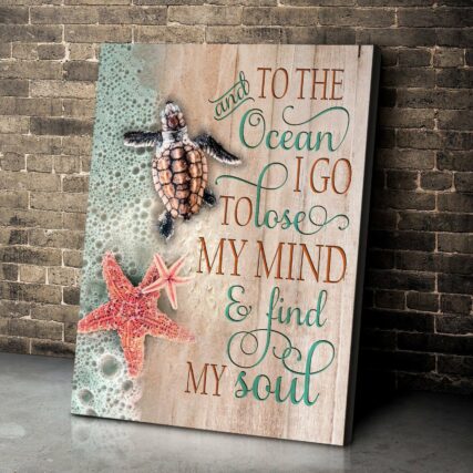 Turtle Love Beach To The Ocean - Vertical Poster - Owl Ohh - Owl Ohh