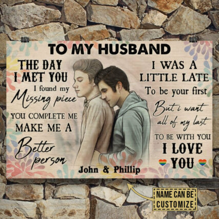 LGBT Gay Couple The Day I Met You Personalized - Horizontal Poster - Owl Ohh - Owl Ohh