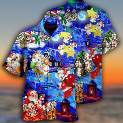 Koala Wants Merry Christmas With Much Fun - Hawaiian Shirt - Owl Ohh - Owl Ohh