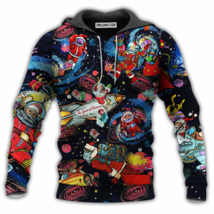 Christmas Santa In The Space So Amazing - Hoodie - Owl Ohh - Owl Ohh