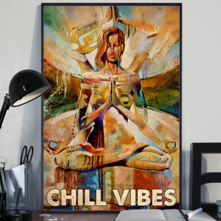 Yoga Life Peace Chill Vide - Vertical Poster - Owl Ohh - Owl Ohh
