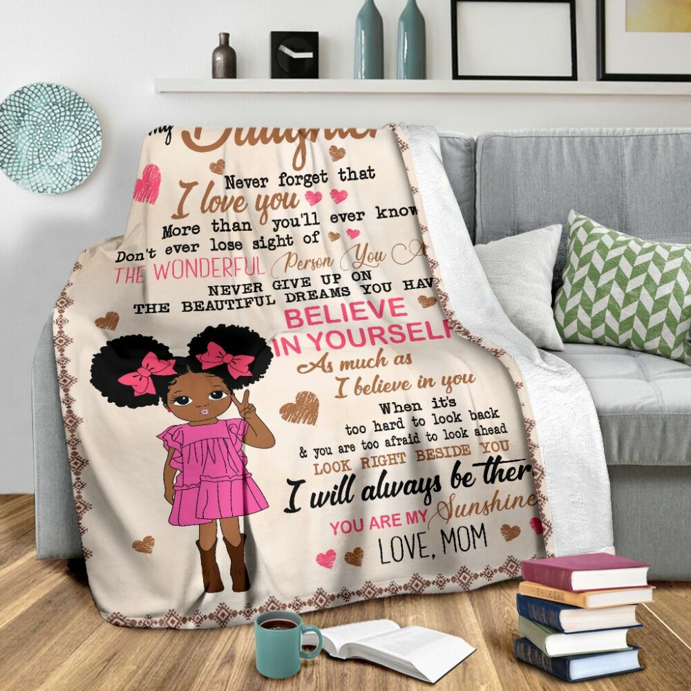 Black Girl To My Daughter African American - Flannel Blanket - Owl Ohh - Owl Ohh