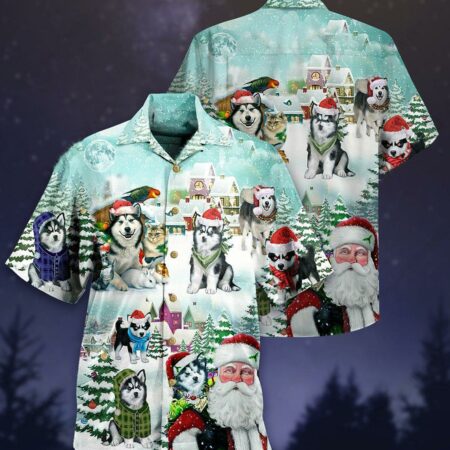 Christmas Husky Merry Christmas Lovely Style - Hawaiian Shirt - Owl Ohh - Owl Ohh