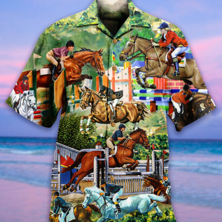 Horse And Human Funny - Hawaiian Shirt - Owl Ohh - Owl Ohh