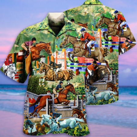 Horse And Human Funny - Hawaiian Shirt - Owl Ohh - Owl Ohh
