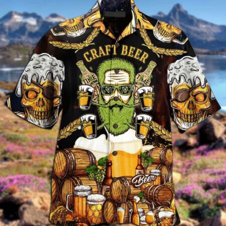 Beer Skull Craft Beer - Hawaiian Shirt - Owl Ohh - Owl Ohh