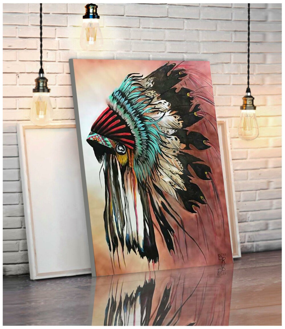 Native Peace Love Life Special Feather - Vertical Poster - Owl Ohh - Owl Ohh