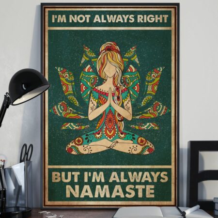 Yoga I'm Always Namaste - Vertical Poster - Owl Ohh - Owl Ohh