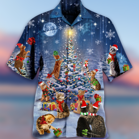 Christmas Cat Love Merry Christmas - Hawaiian Shirt - Owl Ohh - Owl Ohh