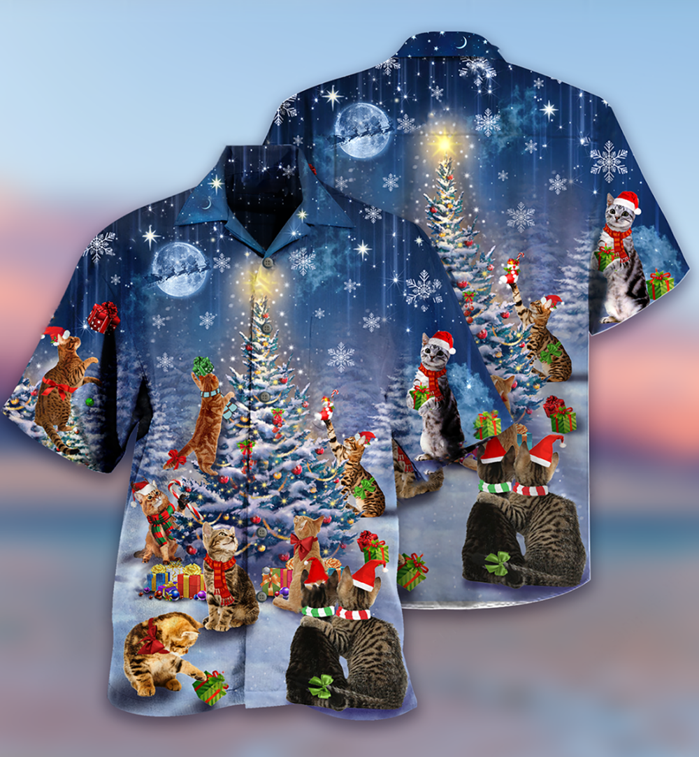 Christmas Cat Love Merry Christmas - Hawaiian Shirt - Owl Ohh - Owl Ohh