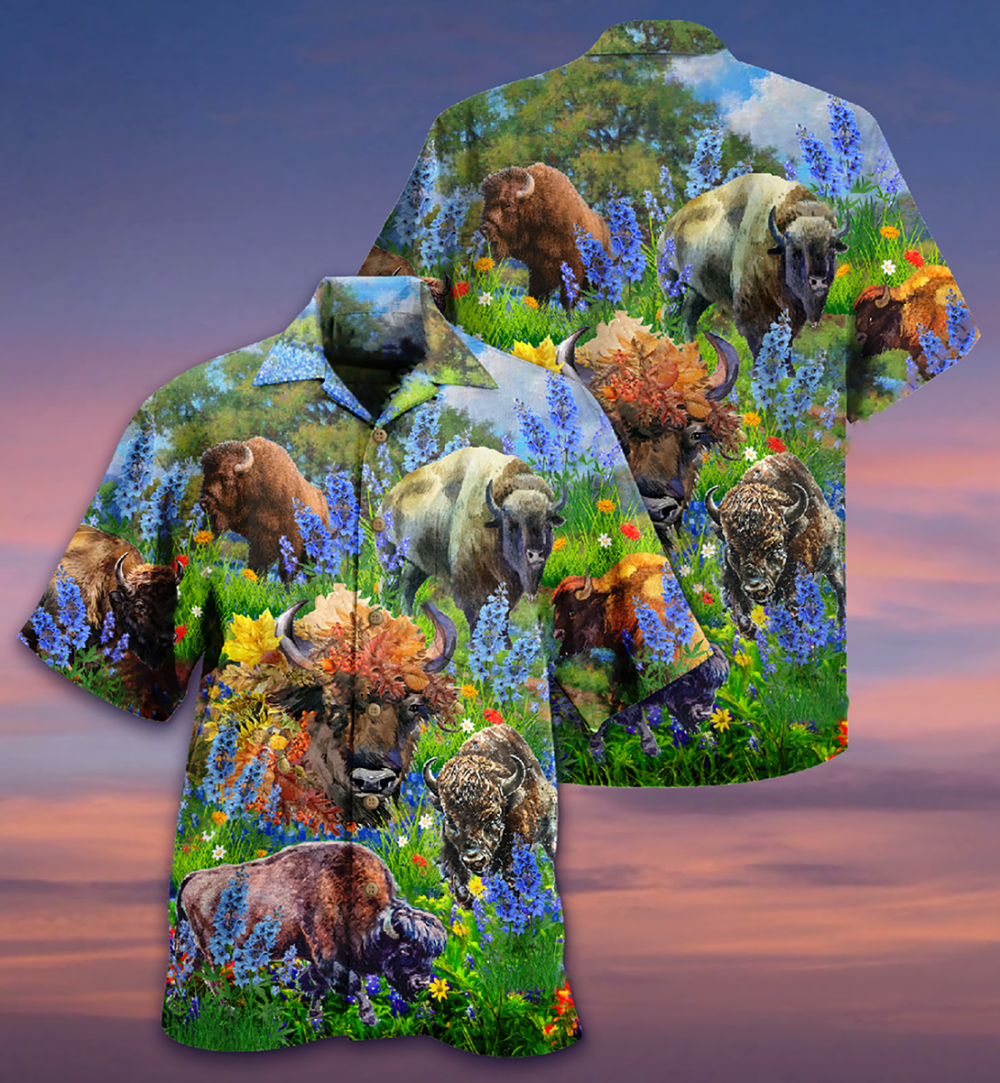 Buffalo Love Animals - Hawaiian Shirt - Owl Ohh - Owl Ohh