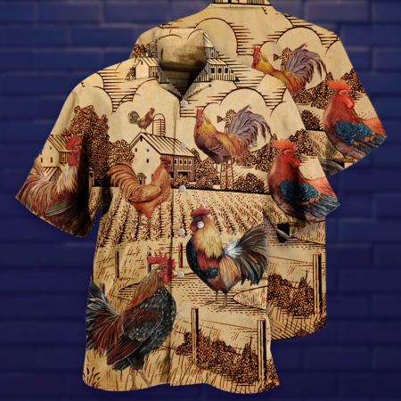 Chicken Love Vintage Style - Hawaiian Shirt - Owl Ohh - Owl Ohh