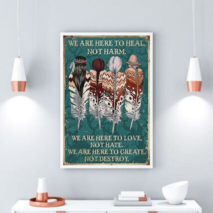 Native Peace We Are Here To Heal - Vertical Poster - Owl Ohh - Owl Ohh