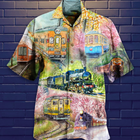 Train Love Flowers - Hawaiian Shirt - Owl Ohh - Owl Ohh
