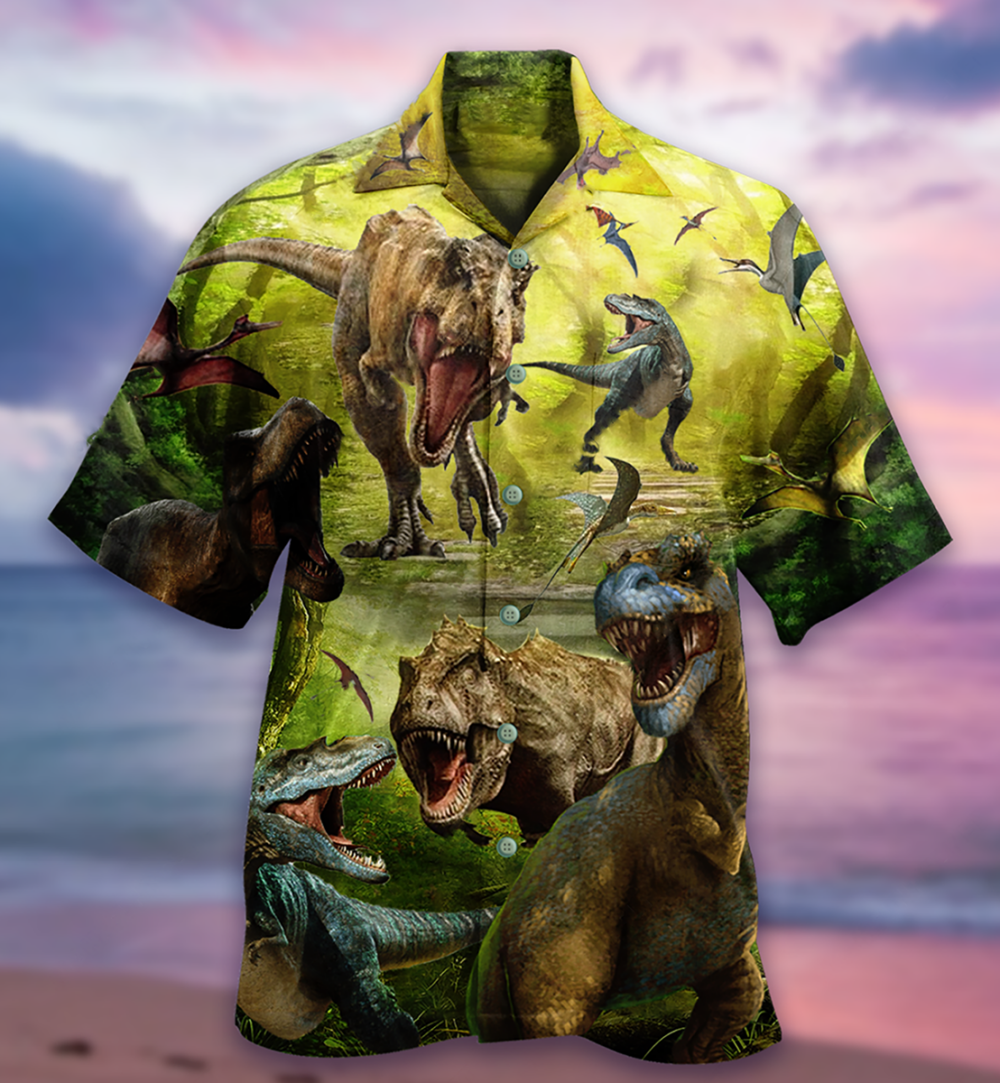 Dinosaur My Love Dinosaur World - Hawaiian Shirt - Owl Ohh - Owl Ohh