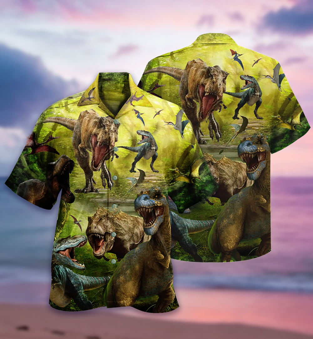 Dinosaur My Love Dinosaur World - Hawaiian Shirt - Owl Ohh - Owl Ohh
