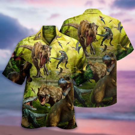 Dinosaur My Love Dinosaur World - Hawaiian Shirt - Owl Ohh - Owl Ohh