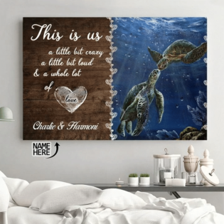 Turtle Lover This Is Us Turtle Love Personalized - Horizontal Poster - Owl Ohh - Owl Ohh