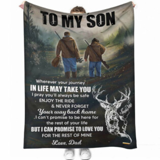 Hunting To My Son In Life - Flannel Blanket - Owl Ohh - Owl Ohh