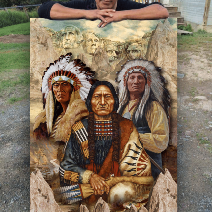 Native American Indigenous Man - Vertical Poster - Owl Ohh - Owl Ohh