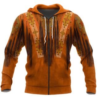 Native American Culture Orange - Hoodie - Owl Ohh - Owl Ohh