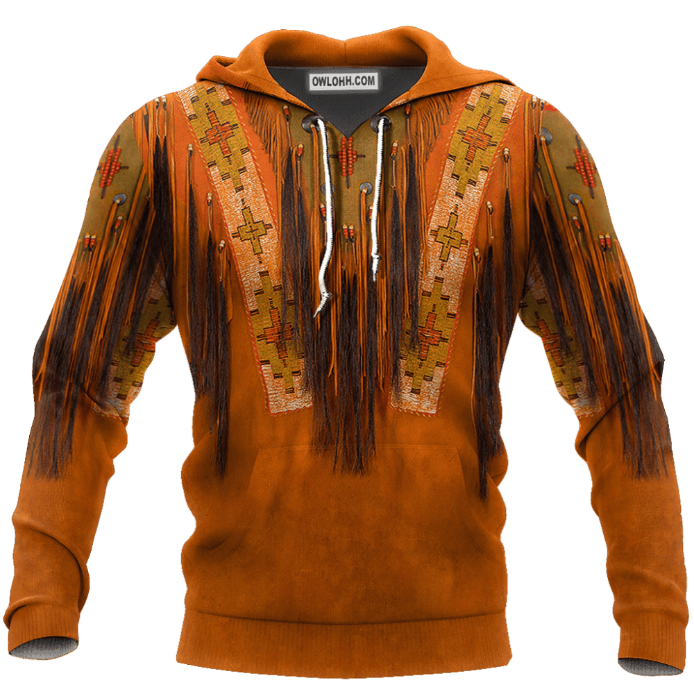 Native American Culture Orange - Hoodie - Owl Ohh - Owl Ohh