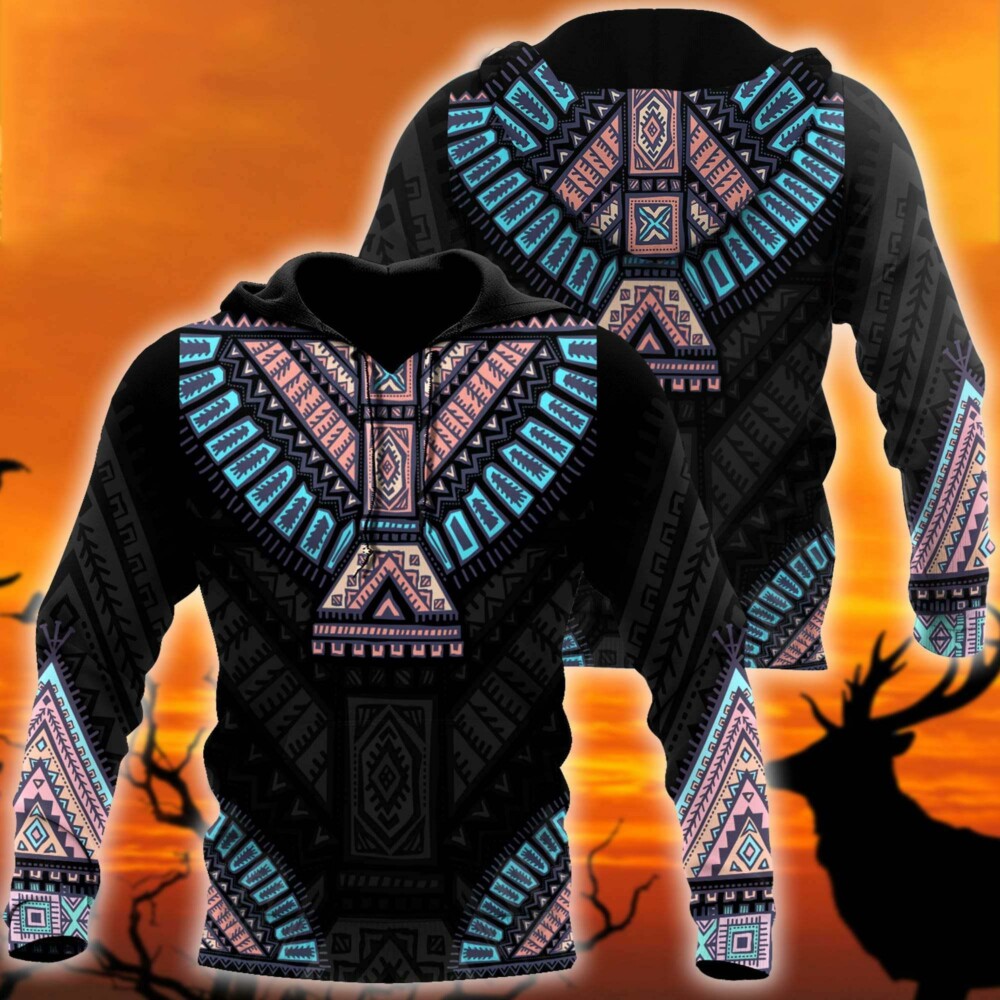 Native American Culture Black Color - Hoodie - Owl Ohh - Owl Ohh
