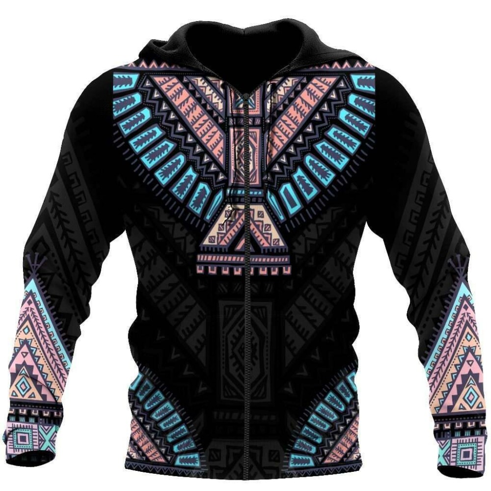 Native American Culture Black Color - Hoodie - Owl Ohh - Owl Ohh