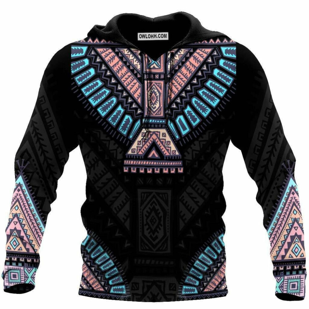 Native American Culture Black Color - Hoodie - Owl Ohh - Owl Ohh